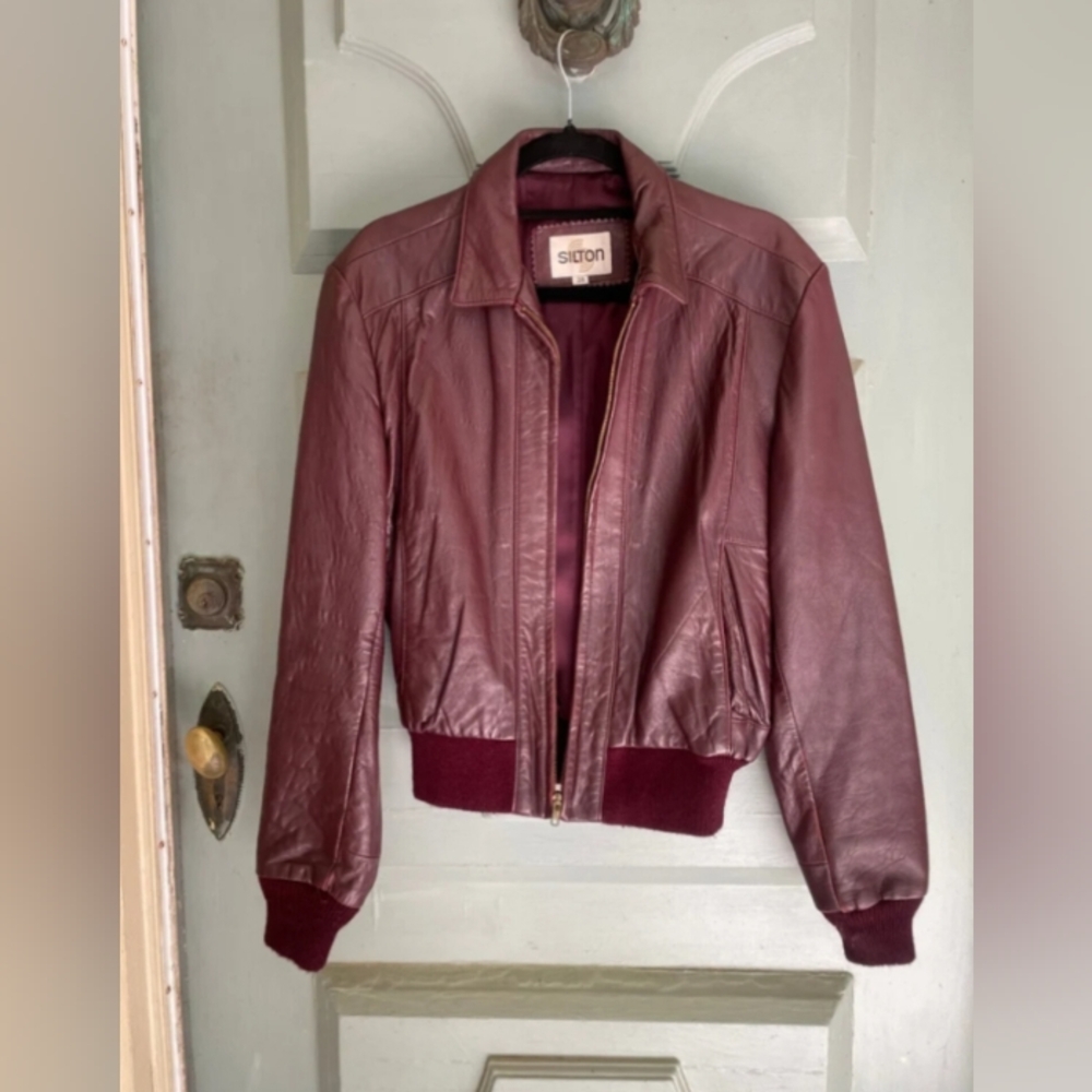 1970's Vintage Silton Leather  Bomber Jacket